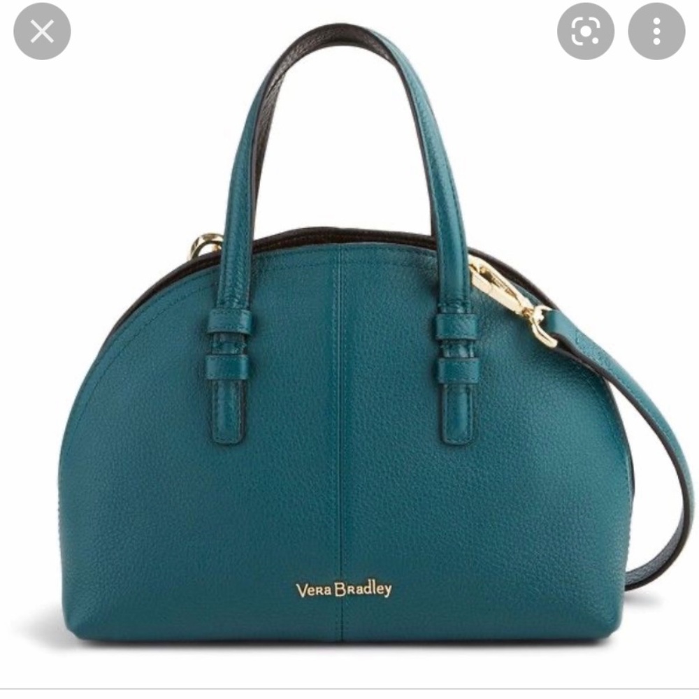 VERA BRADLEY DIANA SYCAMORE FORREST GREEN BLACK MINI SATCHEL PURSE Retail $258